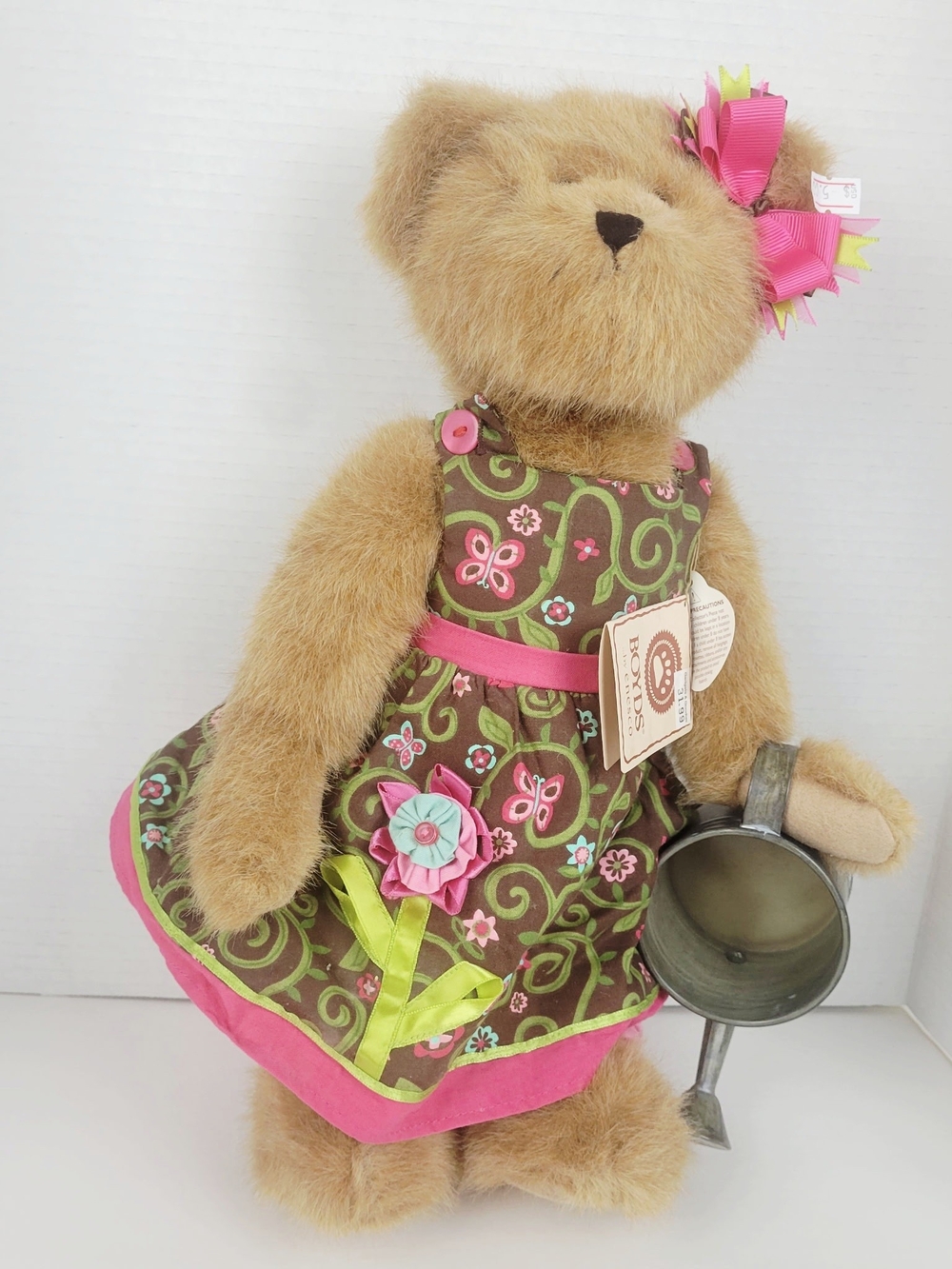 Boyds Bear Sprinkle Flutterlee Plush~Butterfly Dress Watering Can~Ritired~16"